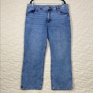 R Jeans High Rise Straight Leg Relaxed Fit Acid Wash